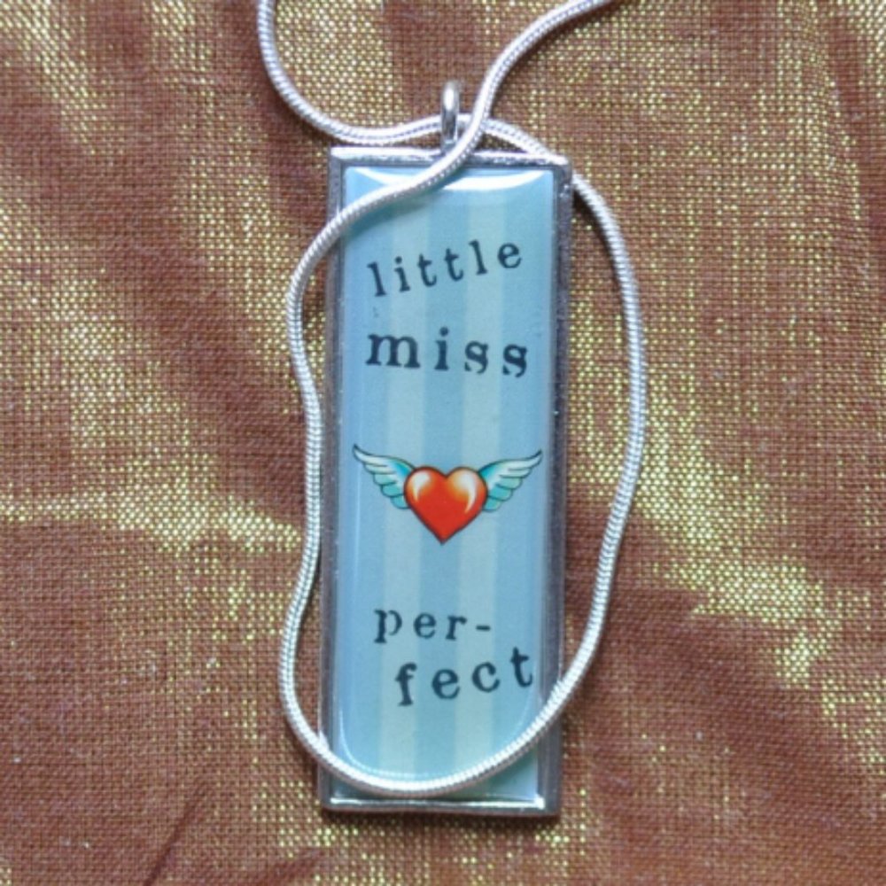 3 for $50 - little miss perfect pendant with 925 silver necklace (3206)